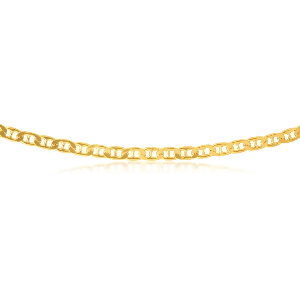 9ct Yellow Gold Silverfilled 55cm Anchor Chain Shiels