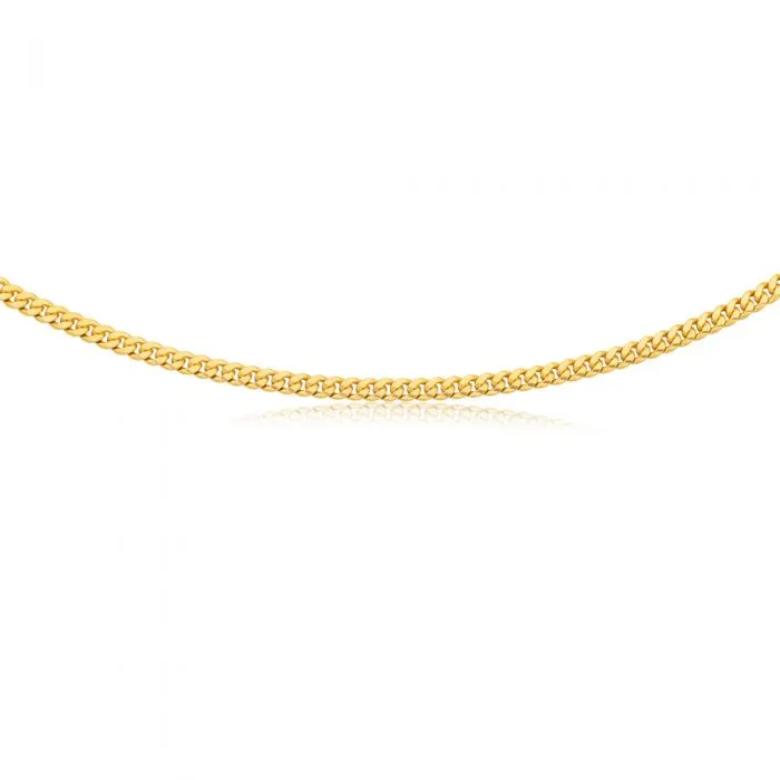 9ct Yellow Gold Silverfilled 55cm Chain 9SS Shiels