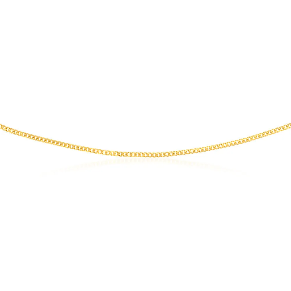 9ct Yellow Gold Silverfilled 60 Gauge Curb 80cm Chain Shiels