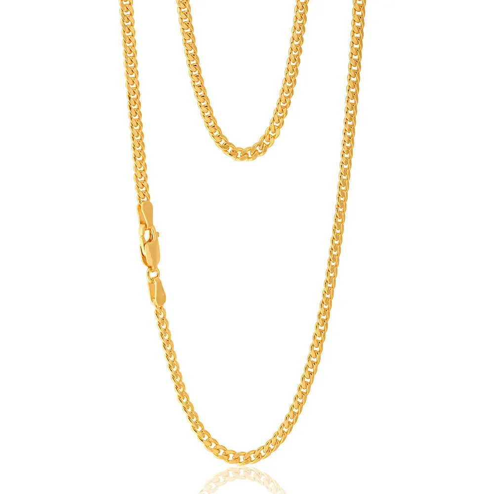 9ct Yellow Gold Silverfilled 60cm Curb Chain Shiels