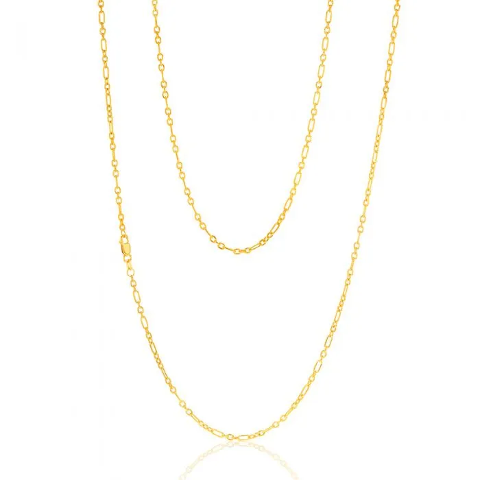 9ct Yellow Gold Silverfilled 65 Gauge Fancy 70cm Chain Shiels