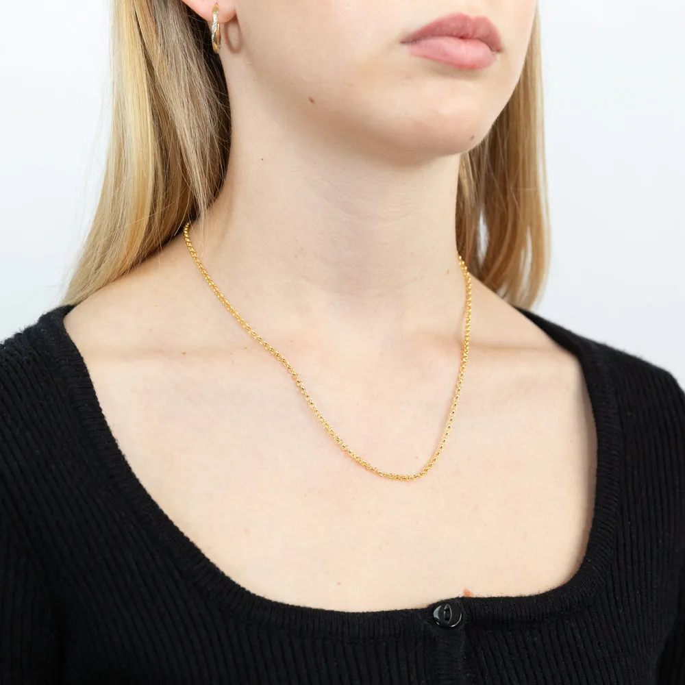 9ct Yellow Gold Silverfilled 65 Gauge Fancy 70cm Chain Shiels