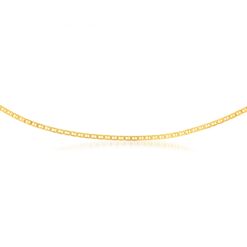 9ct Yellow Gold Silverfilled 80 Gauge Anchor 55cm Chain Shiels