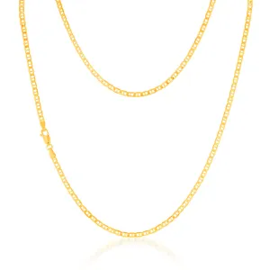 9ct Yellow Gold Silverfilled 80 Gauge Anchor 55cm Chain Shiels