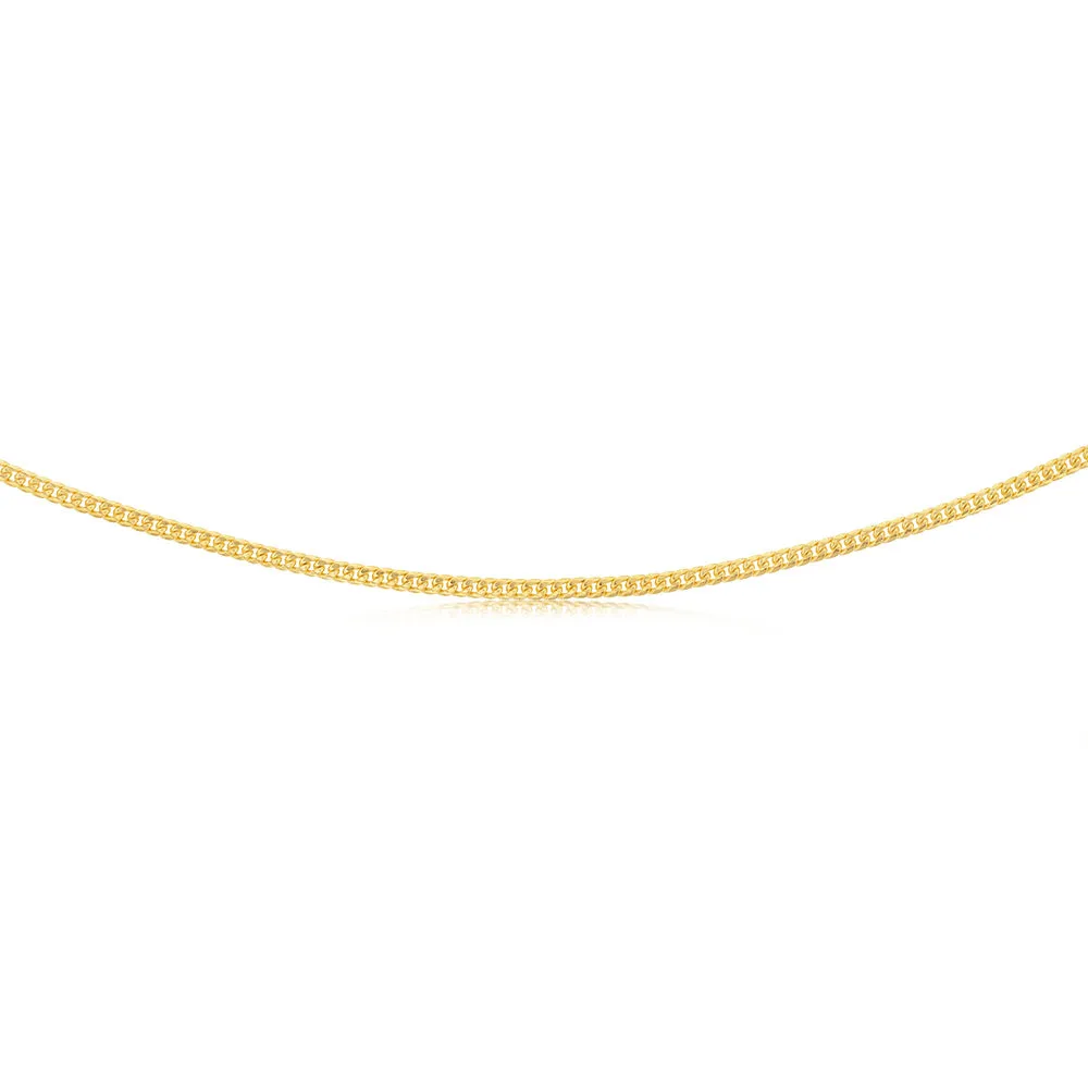 9ct Yellow Gold Silverfilled 80 Gauge Curb 45cm Chain Shiels