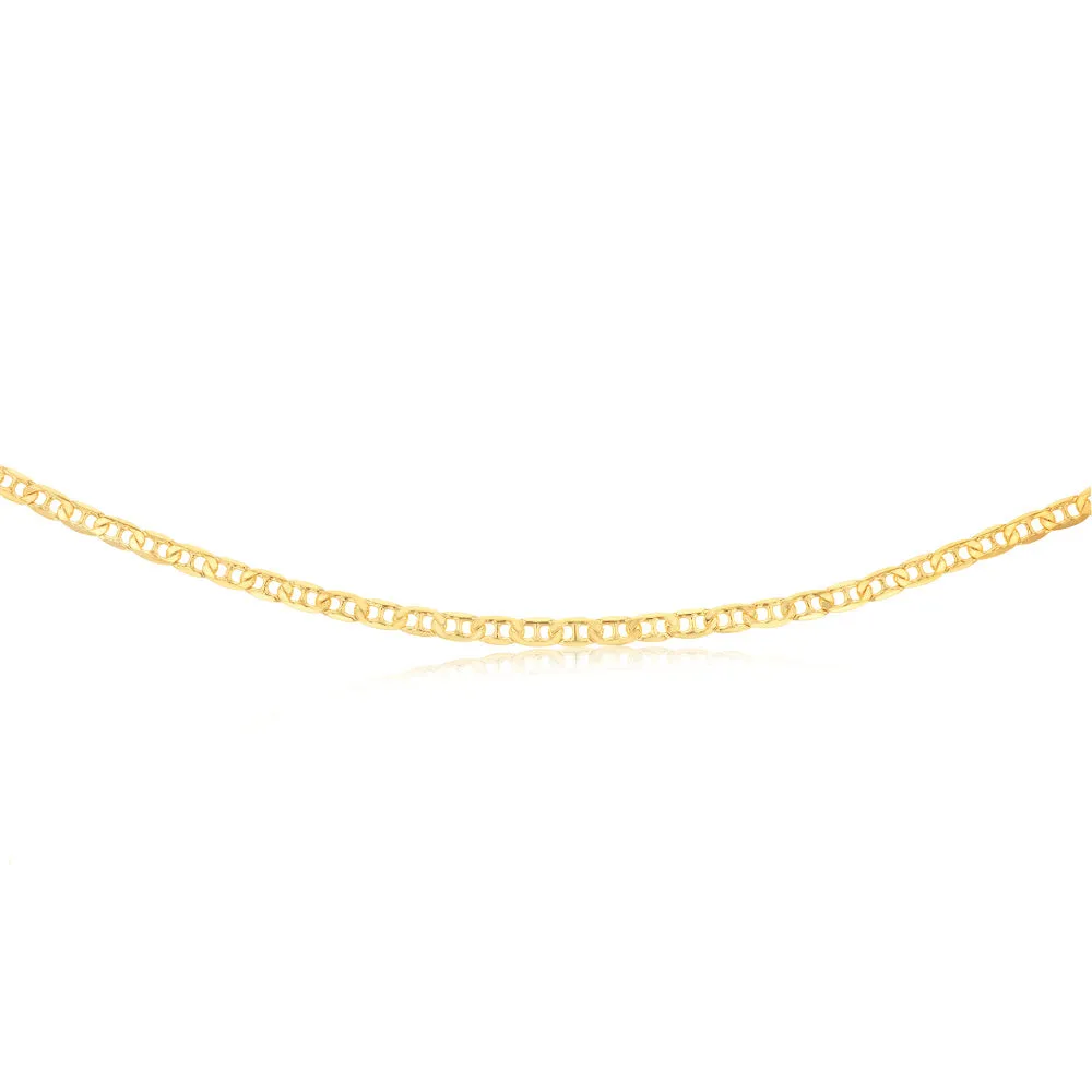 9ct Yellow Gold Silverfilled Anchor 120 Gauge 60cm Chain Shiels