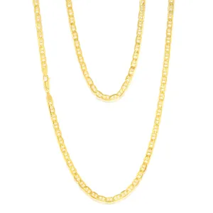 9ct Yellow Gold Silverfilled Anchor 120 Gauge 60cm Chain Shiels