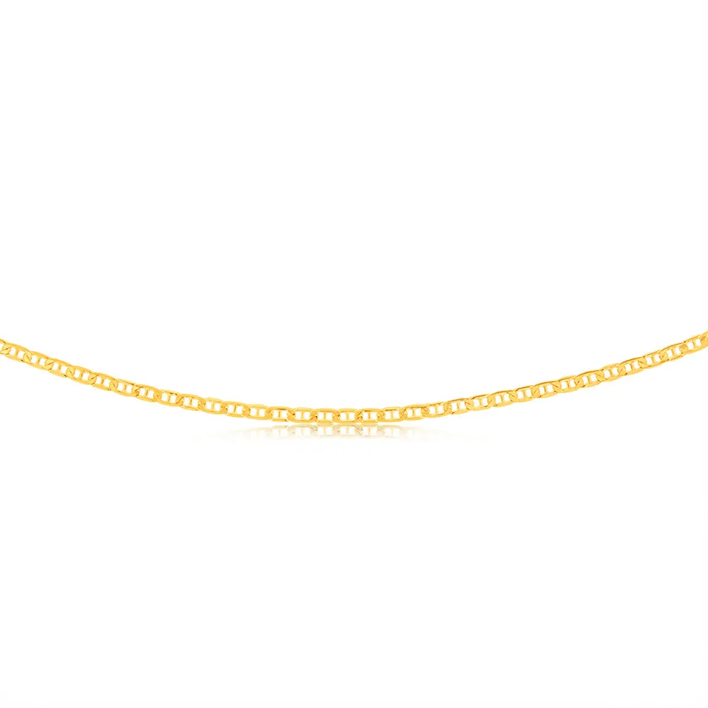 9ct Yellow Gold Silverfilled Anchor 80 Gauge 55cm Chain Shiels