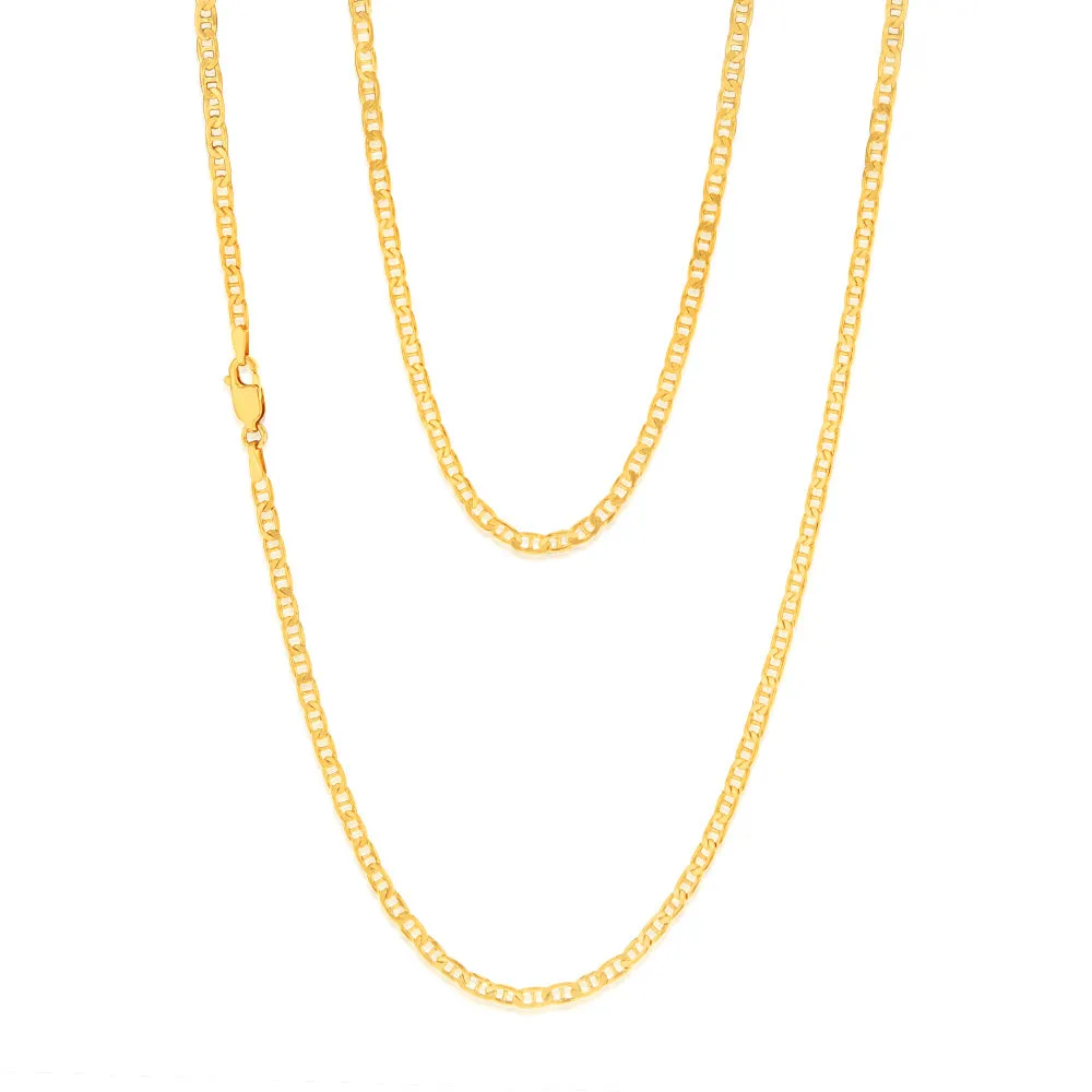 9ct Yellow Gold Silverfilled Anchor 80 Gauge 55cm Chain Shiels
