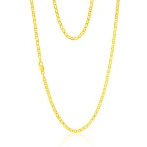 9ct Yellow Gold Silverfilled Anchor 80Gauge 50cm Chain Shiels