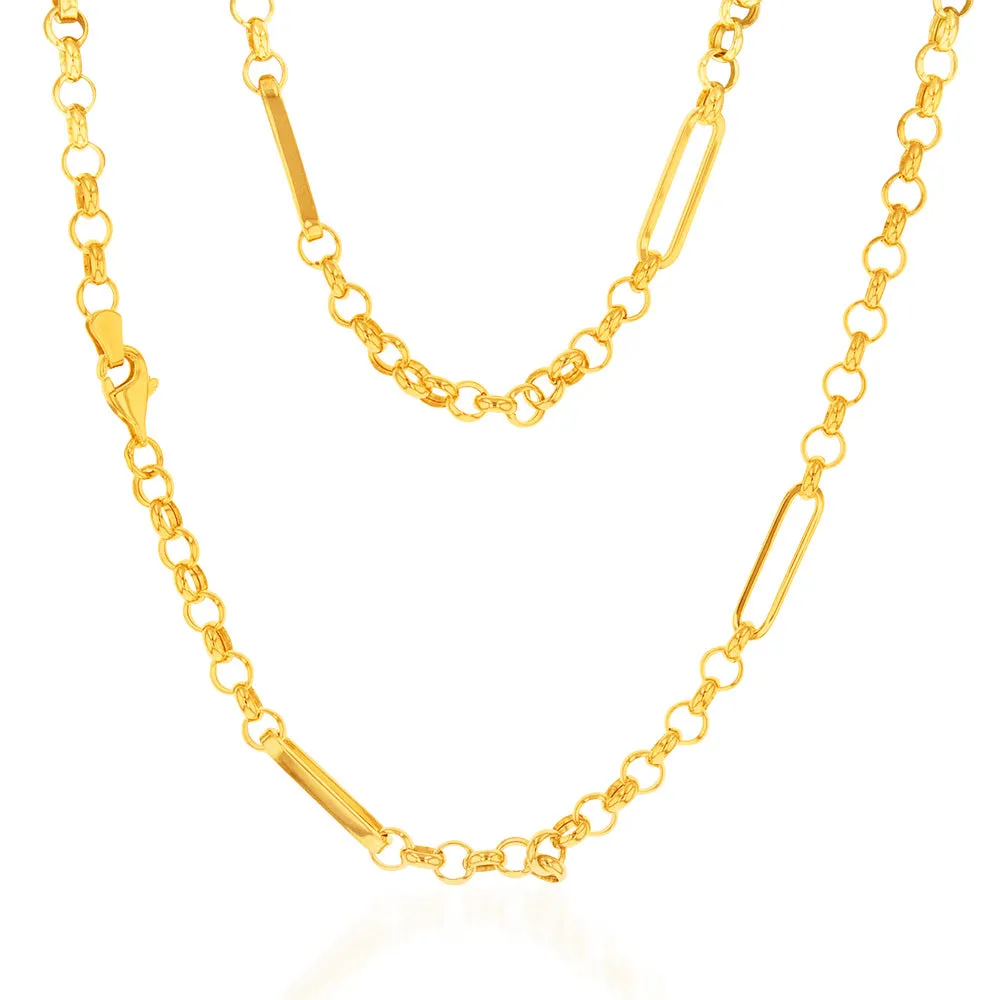 9ct Yellow Gold Silverfilled Belcher 45.70cm Chain Shiels
