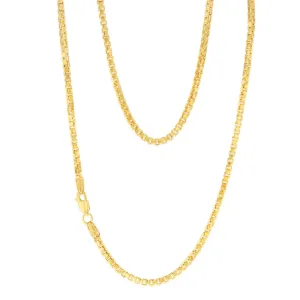 9ct Yellow Gold Silverfilled Box 45cm Chain Shiels