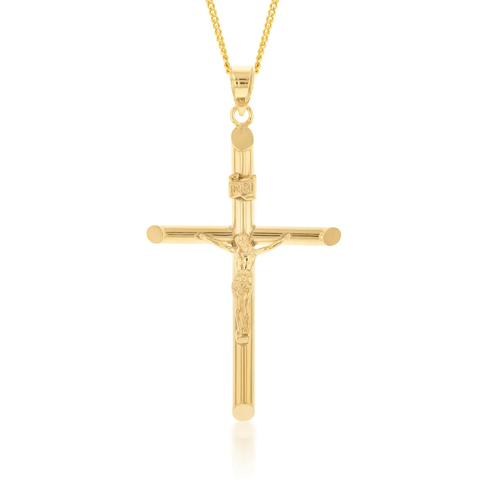 9ct Yellow Gold Silverfilled Crucifix Pendant Shiels
