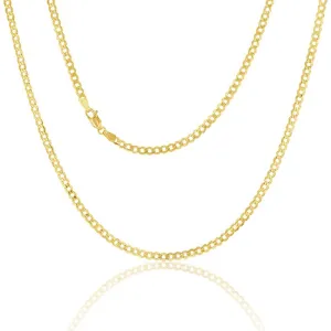 9ct Yellow Gold Silverfilled Curb 80 Gauge 55cm Chain Shiels