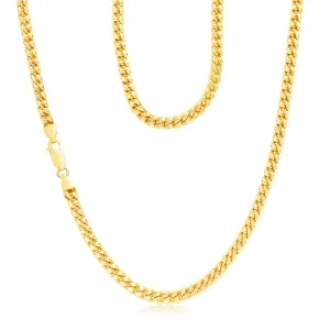 9ct Yellow Gold Silverfilled Diamond Cut Two Tone Square Snake 55cm Chain Shiels