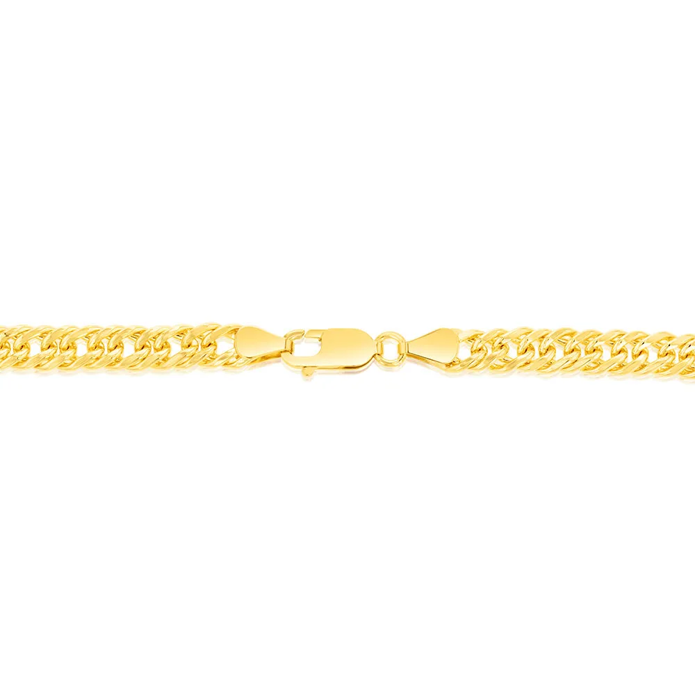 9ct Yellow Gold Silverfilled Double Concave 120 Gauge Curb 55cm Chain Shiels