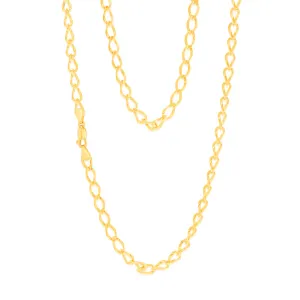 9ct Yellow Gold Silverfilled Fancy 140 Gauge 55cm Chain Shiels