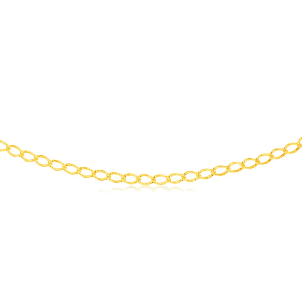 9ct Yellow Gold Silverfilled Fancy 140 Gauge 55cm Chain Shiels