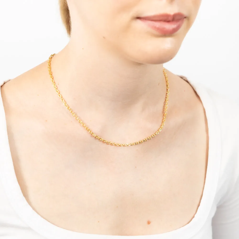 9ct Yellow Gold Silverfilled Fancy 45cm Chain Shiels