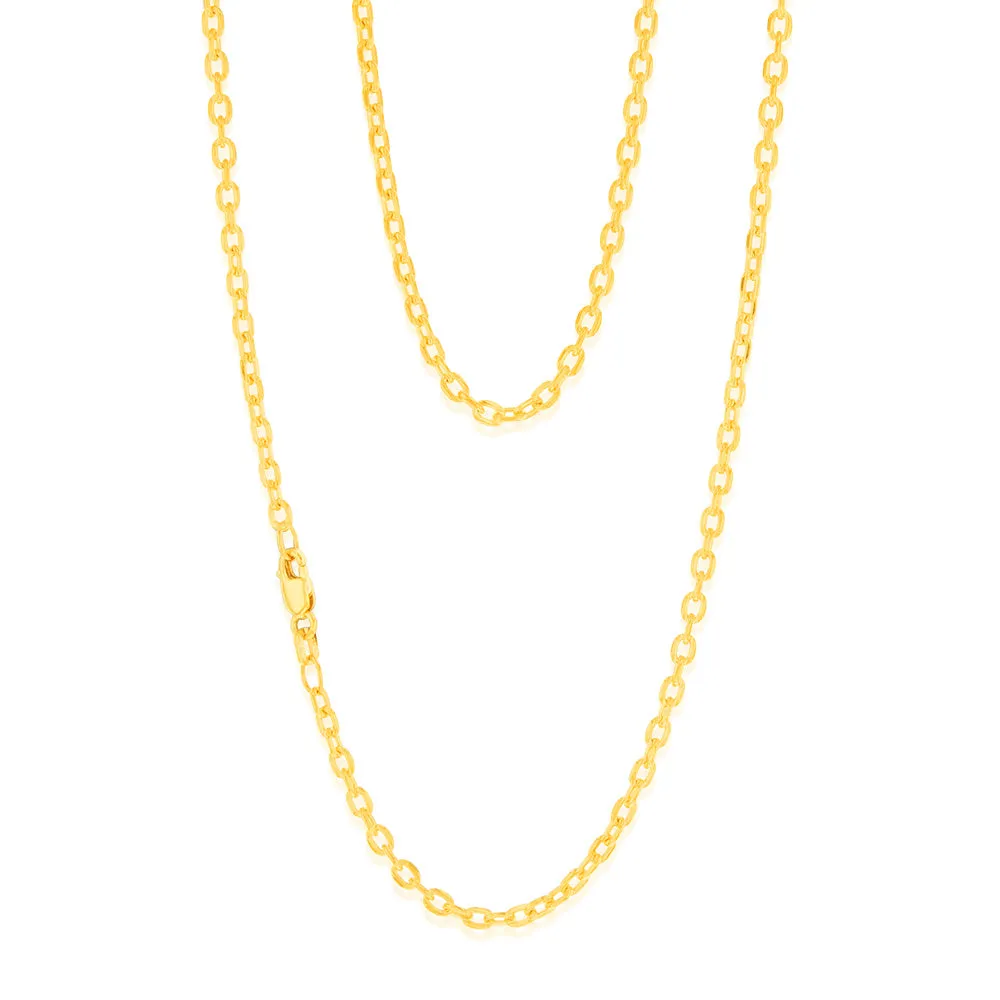 9ct Yellow Gold Silverfilled Fancy 45cm Chain Shiels