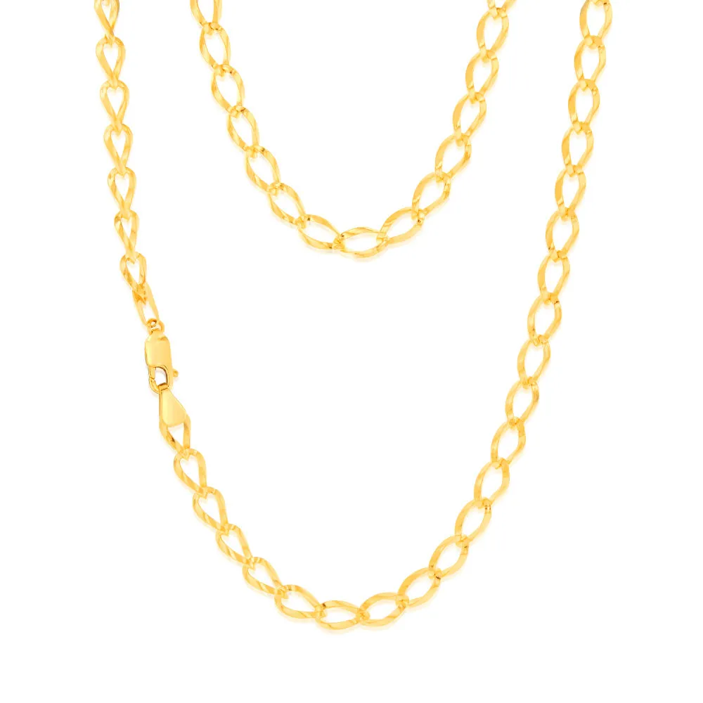9ct Yellow Gold Silverfilled Fancy 45cm Chain Shiels