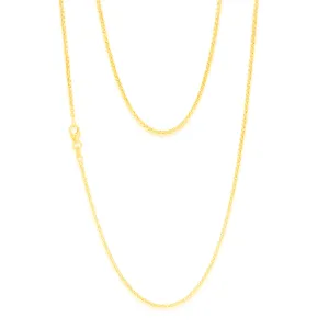 9ct Yellow Gold Silverfilled Fancy 50cm Chain Shiels