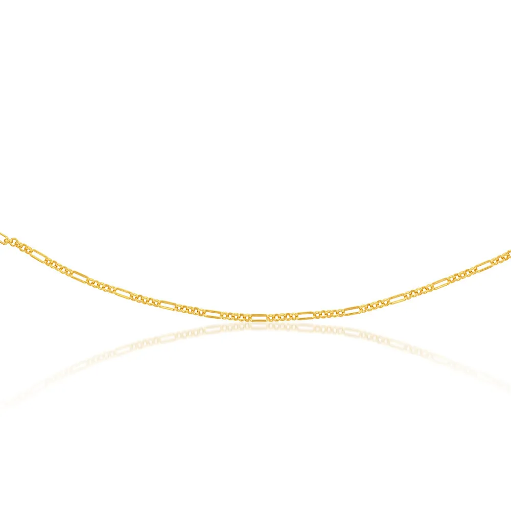 9ct Yellow Gold Silverfilled Fancy 50cm Chain Shiels