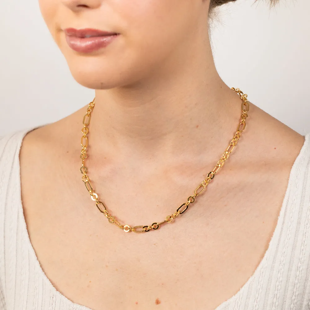 9ct Yellow Gold Silverfilled Fancy 50cm Chain Shiels