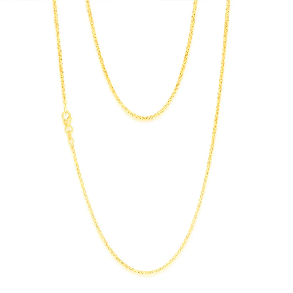 9ct Yellow Gold Silverfilled Fancy 50cm Chain Shiels