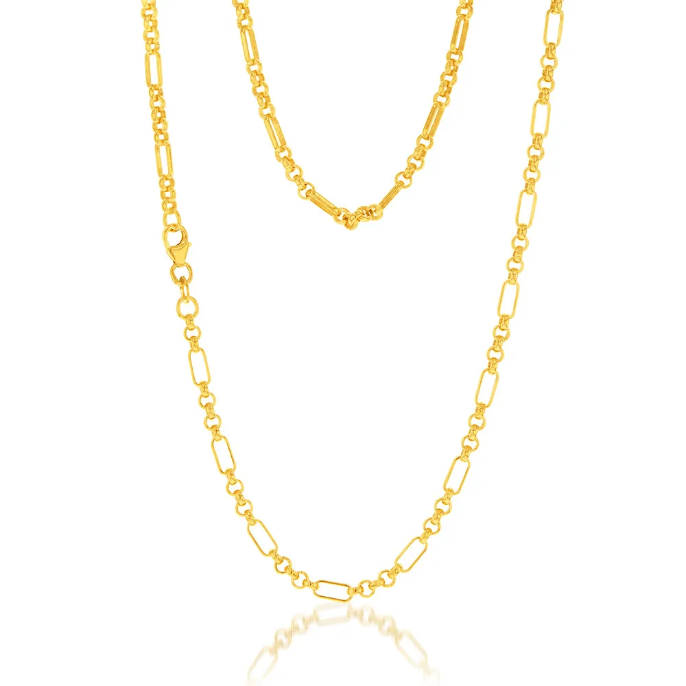 9ct Yellow Gold Silverfilled Fancy 50cm Chain Shiels