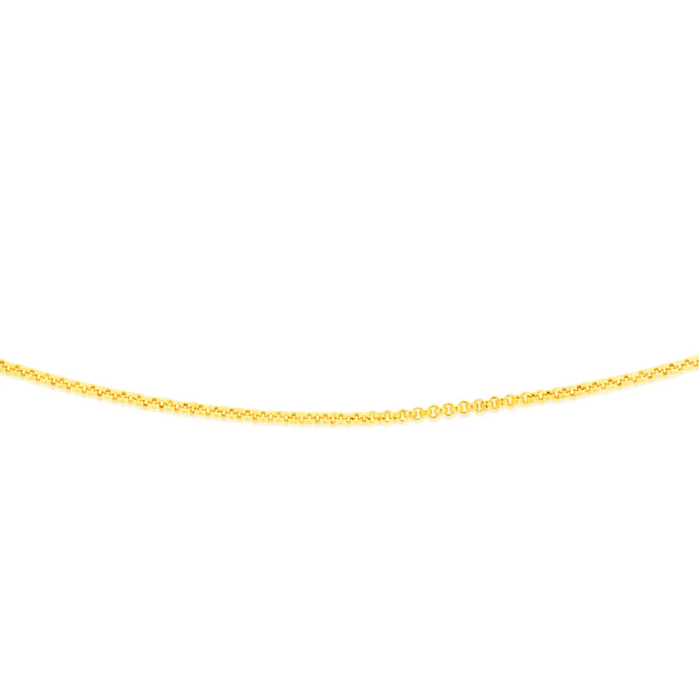 9ct Yellow Gold Silverfilled Fancy 50cm Chain Shiels