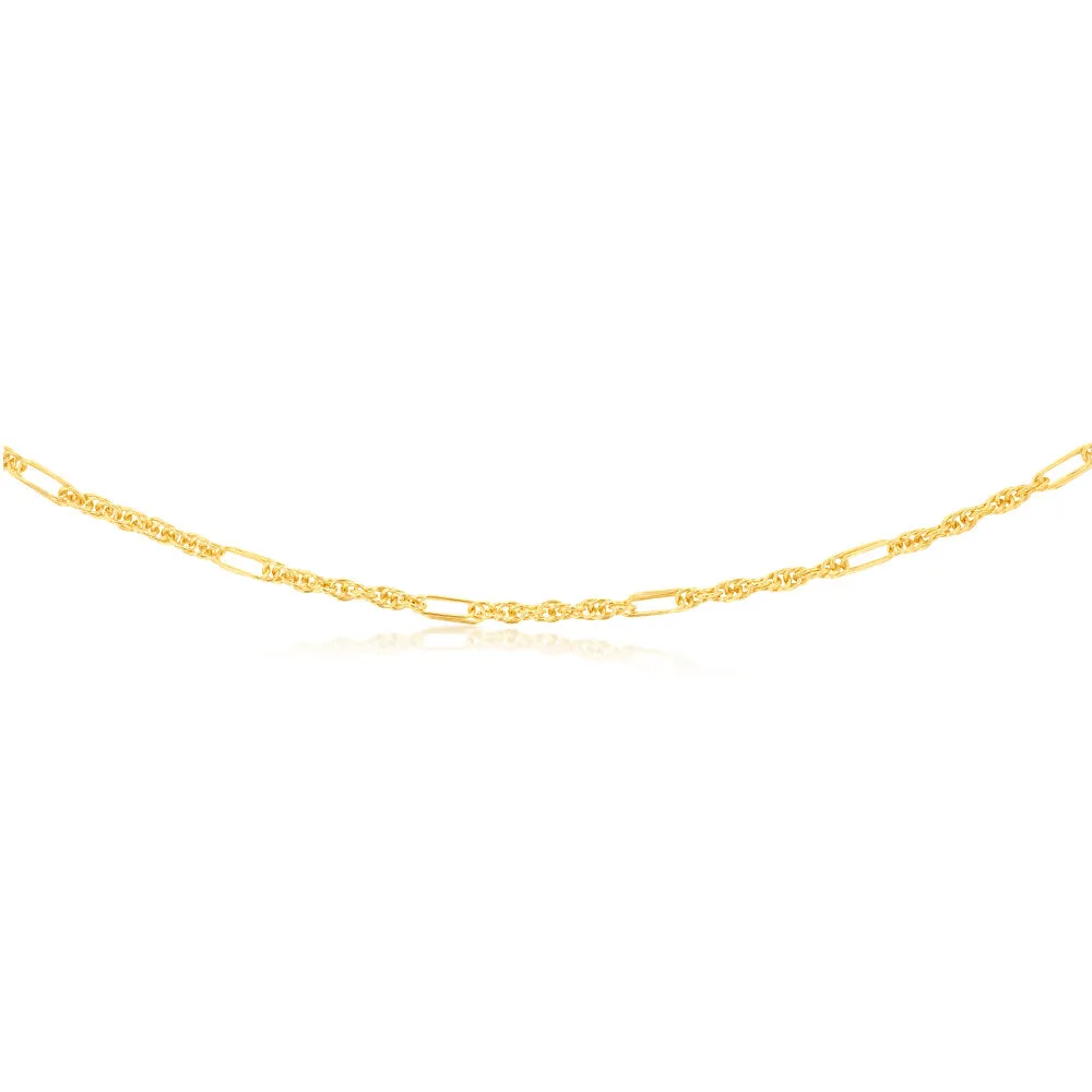 9ct Yellow Gold Silverfilled Fancy 60cm Chain Shiels
