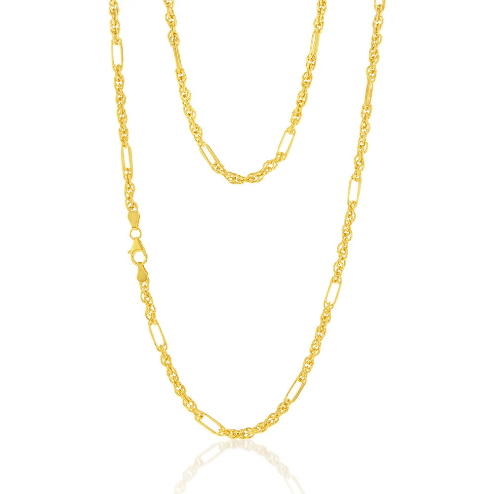 9ct Yellow Gold Silverfilled Fancy 60cm Chain Shiels
