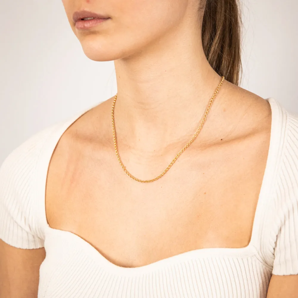 9ct Yellow Gold Silverfilled Fancy Belcher 45cm Chain Shiels