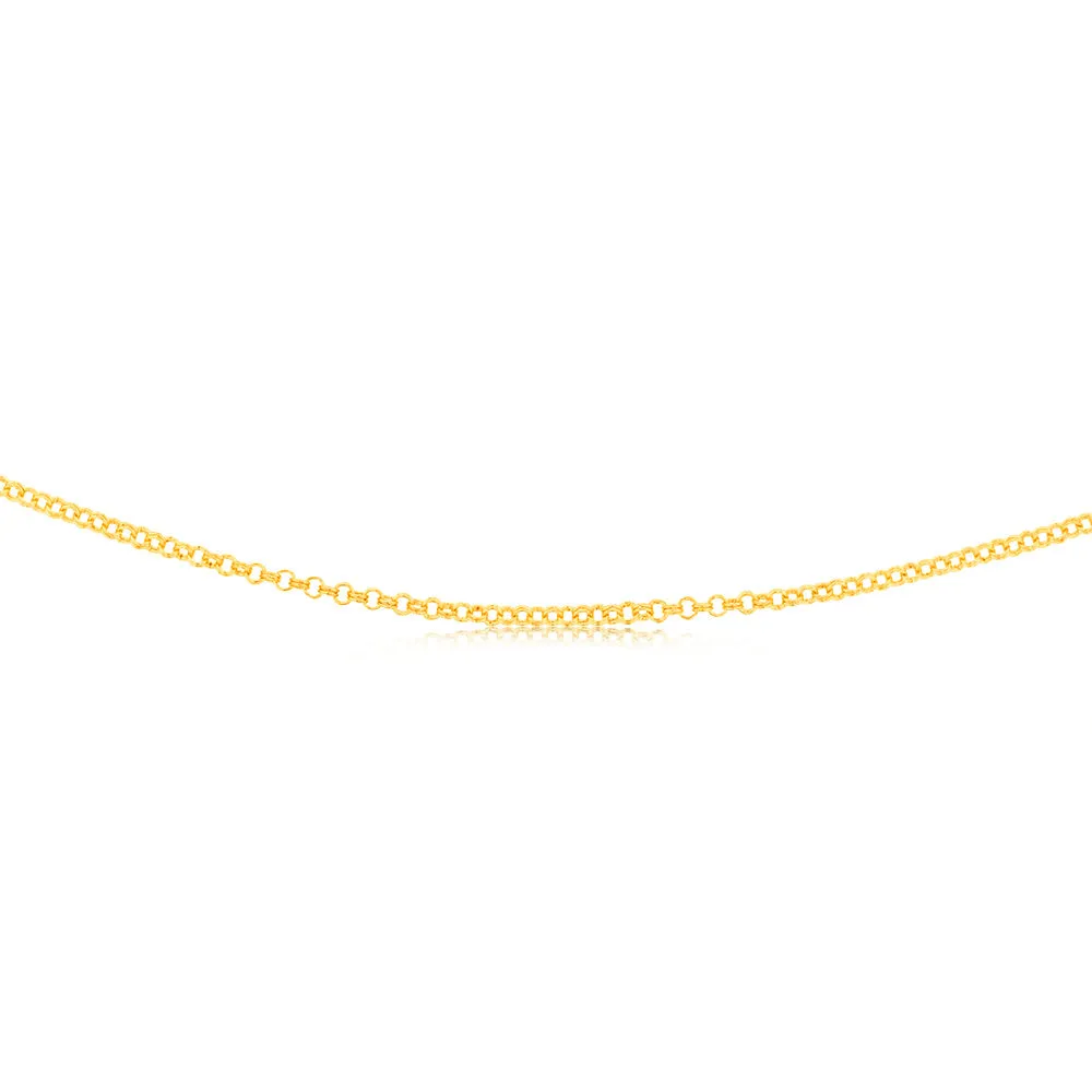 9ct Yellow Gold Silverfilled Fancy Belcher 45cm Chain Shiels