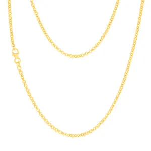 9ct Yellow Gold Silverfilled Fancy Belcher 45cm Chain Shiels