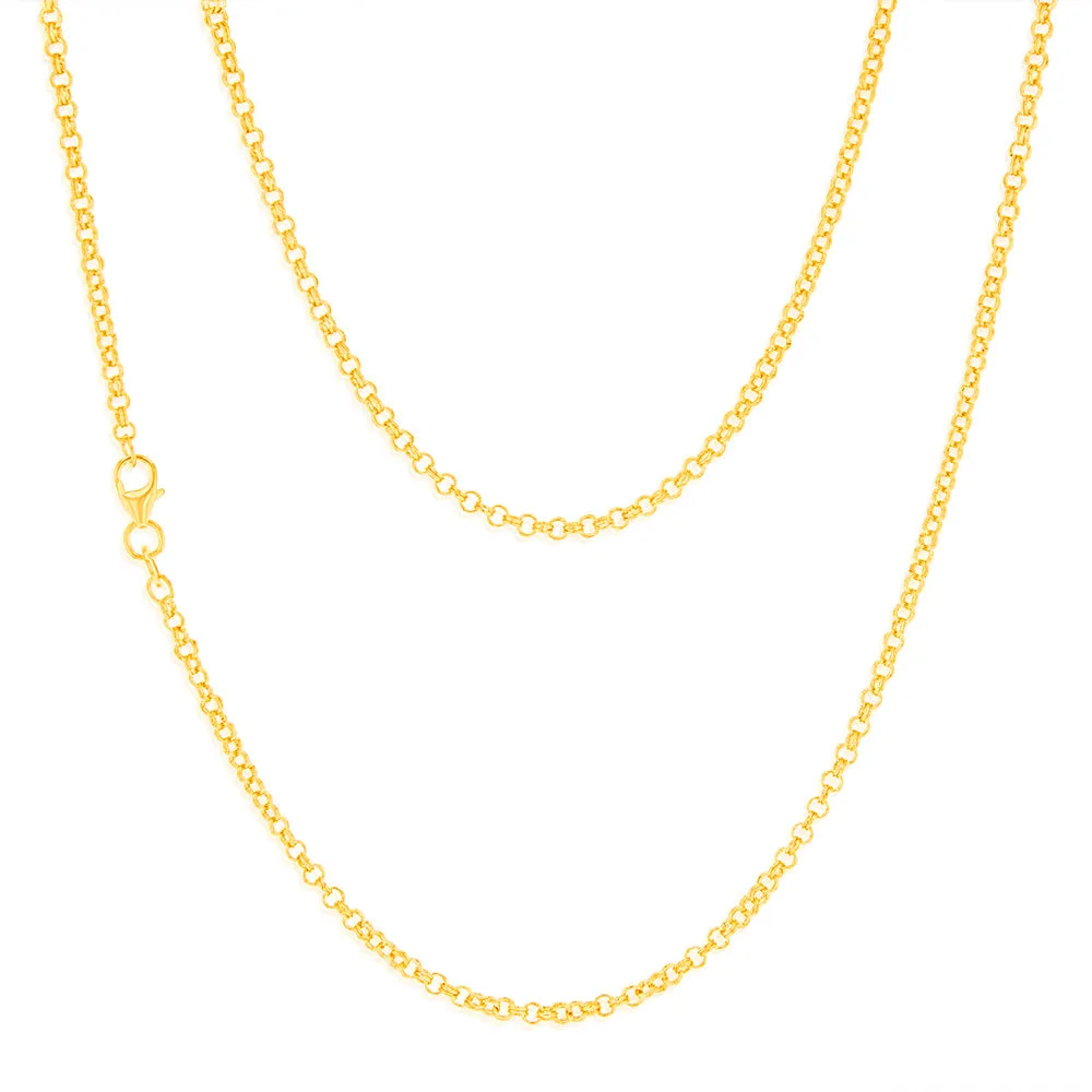 9ct Yellow Gold Silverfilled Fancy Belcher 50cm Chain Shiels
