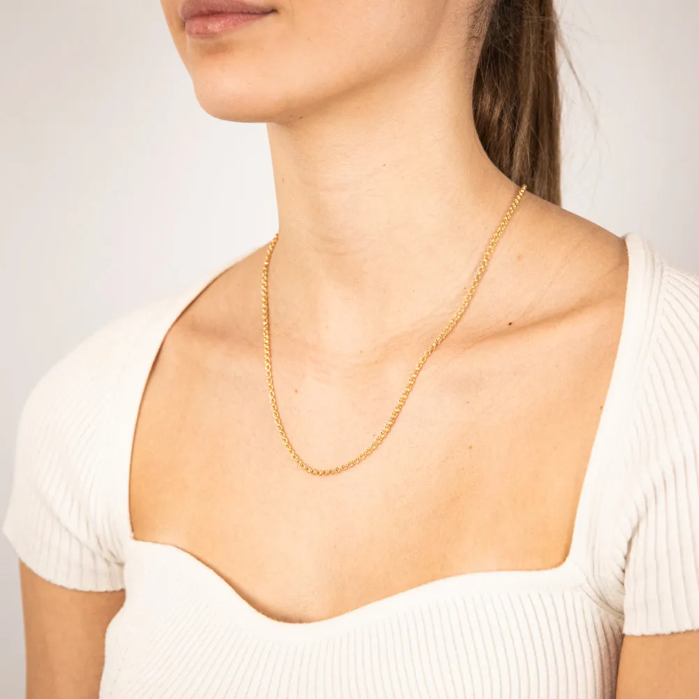 9ct Yellow Gold Silverfilled Fancy Belcher 50cm Chain Shiels