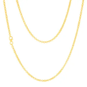 9ct Yellow Gold Silverfilled Fancy Belcher 50cm Chain Shiels