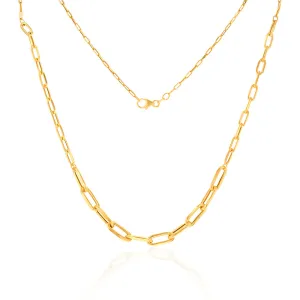 9ct Yellow Gold Silverfilled Paperclip Chain Shiels