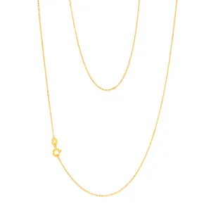 9ct Yellow Gold Silverfilled Trace 25 Gauge 50cm Chain Shiels