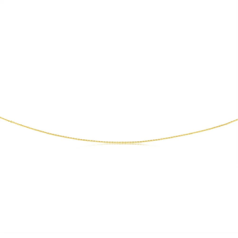 9ct Yellow Gold Silverfilled Trace 25 Gauge 50cm Chain Shiels