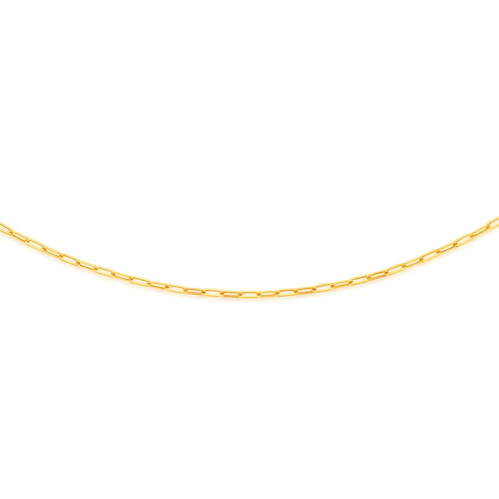 9ct Yellow Gold Small Paperclip 45cm Chain Shiels