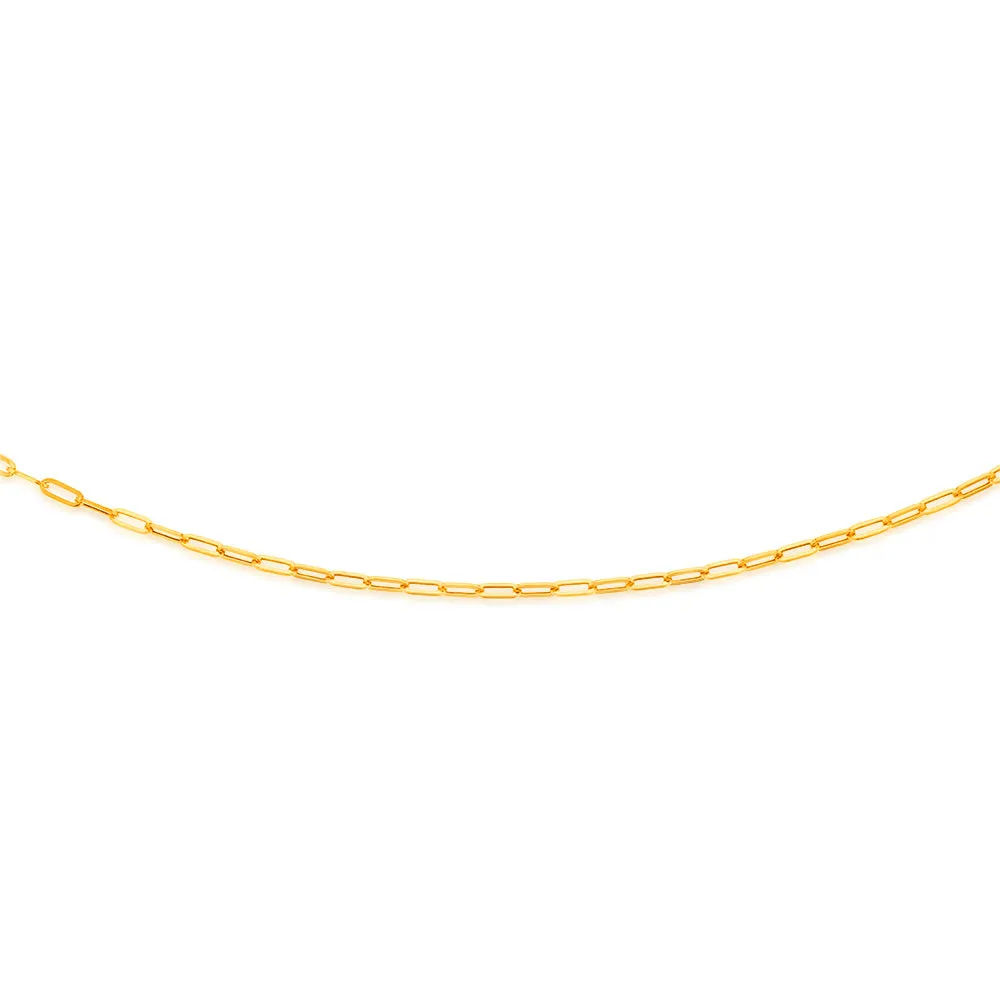 9ct Yellow Gold Small Paperclip 60cm Chain Shiels