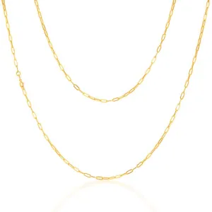 9ct Yellow Gold Small Paperclip 60cm Chain Shiels