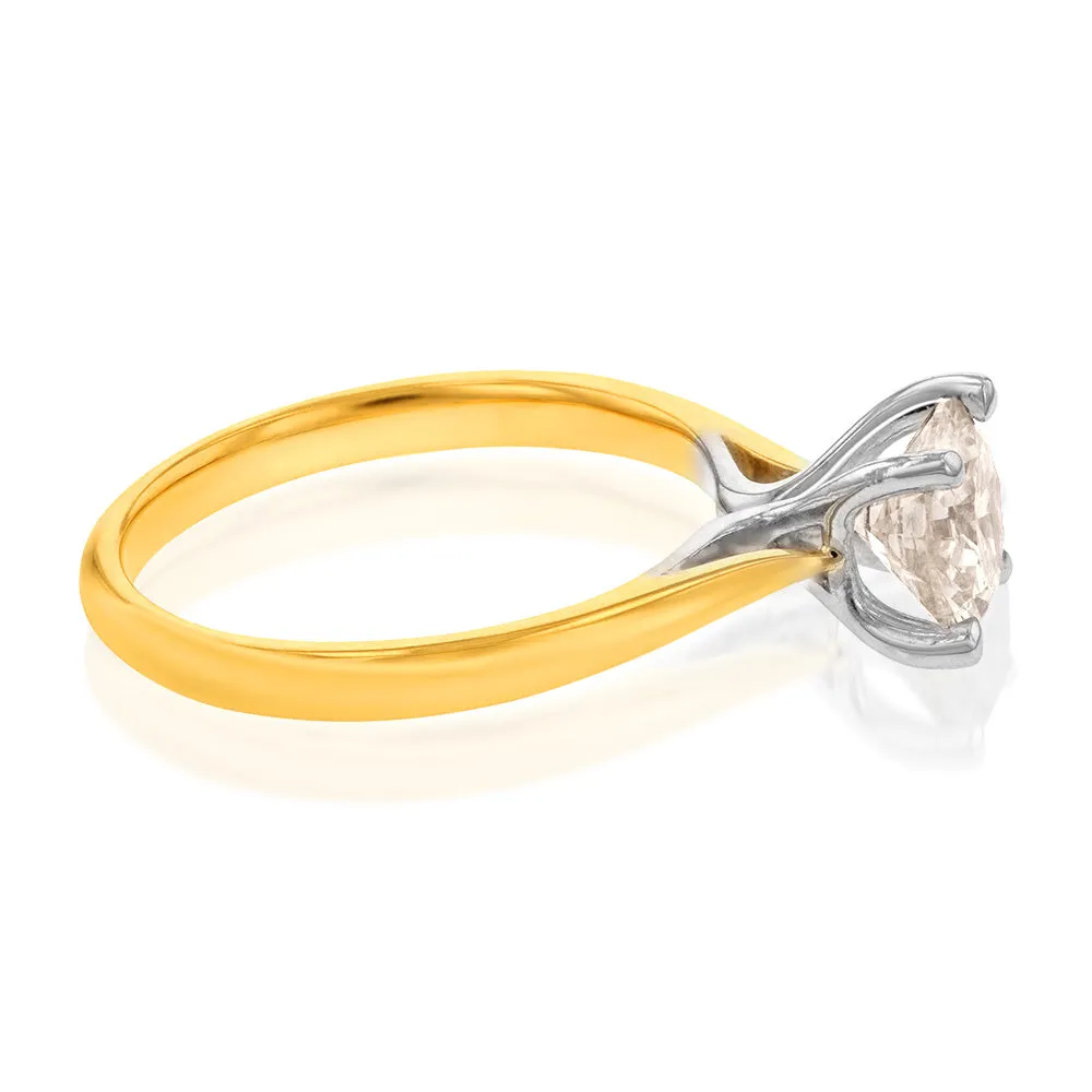 9ct Yellow Gold Solitaire Ring With 1 Carat Australian Diamond Shiels