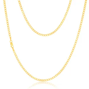 9ct Yellow Gold Superflat Light Curb 65 Gauge 50cm Chain Shiels