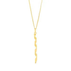 9ct Yellow Gold Twisted Pendant Shiels