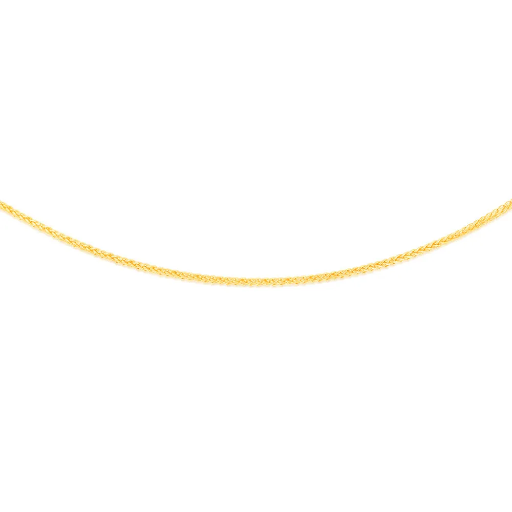 9ct Yellow Gold Wheat Diamond Cut 50 Gauge 50cm Chain Shiels