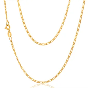 9ct Yellow Solid Gold 1:1 Figaro 50cm Chain 50Gauge Shiels